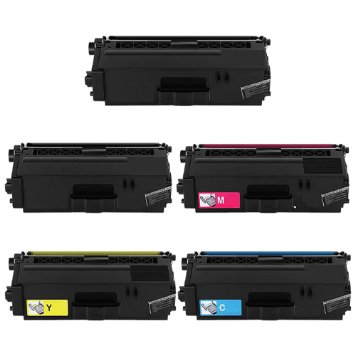 Do it Wiser ® Compatible 5 Pack Toner 2 Black Cyan Magenta Yellow For Brother TN-336 TN336 HL-L8250CDN HL-L8250CDW HL-L8350CDW HL-L8350CDWT MFC-L8600CDW MFC-L8650CDW MFC-L8850CDW DCP-L8400CDN DCP-L8450CDW - TN-336BK TN-336C TN-336M TN-336Y - High Black Yield 4,000 pages and High Color Yield 3,500 pages
