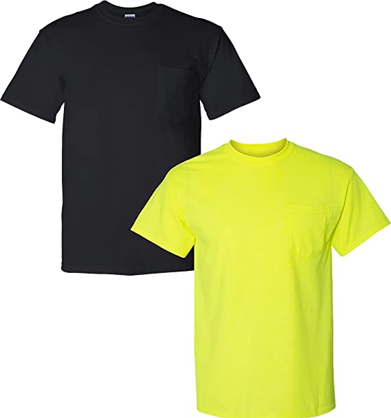 Gildan Men's DryBlend Workwear T-Shirts with Pocket, 2-Pack