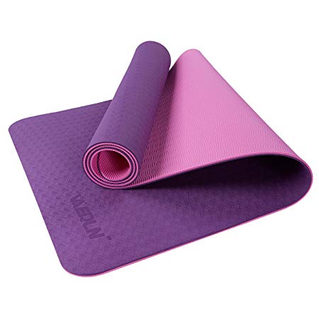 Vanerdun Non Slip TPE Yoga Mat – Eco Friendly Anti Tear Pilates Mat, Extra Large 72" x 24", Thick 1/4 inch(6mm), Fit Yoga Pilates Fitness Exercise