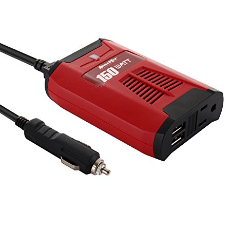 IKOPO 150W Auto Power Inverter DC 12V to 220V AC Auto Inverter Adapter Separation Type Charging Socket And Dual USB Charging Port.