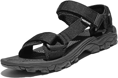 NORTIV 8 Men's Sandals Hiking Sports Lightweight Summer Water Arch Support River Open Toe Athletic Trail Outdoor Walking Sandals