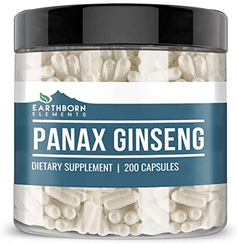 Earthborn Elements Panax Ginseng (200 Capsules) Immune Support, Cognition*