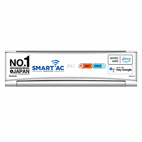 Panasonic 2 Ton Hot and Cold Wi-Fi Inverter 3 Star Smart Split AC (Copper, 7 in 1 Convertible with additional AI Mode, Twin Cool, PM 0.1 Air Purification, CS/CU-KZ24ZKYF, 2023 Model,White)