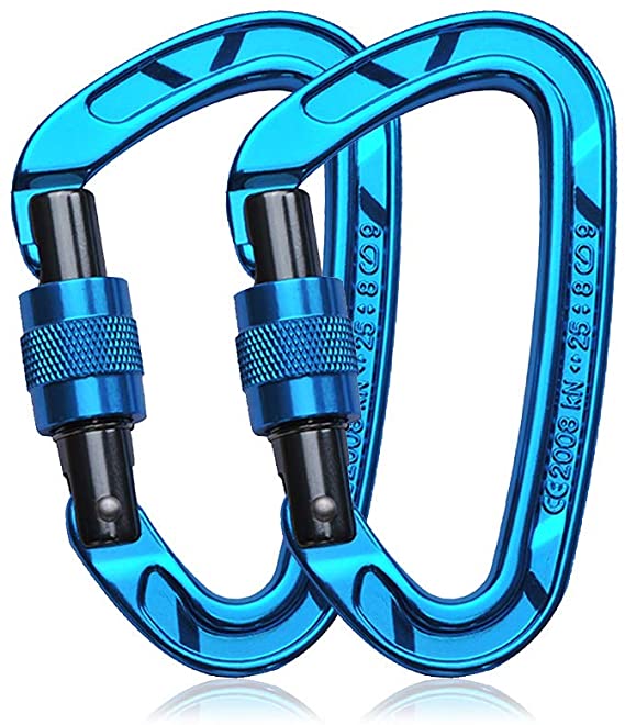 KAILAS Flash Screw Gate Carabiner Ultra-Light Rock Climbing 25KN D Shaped Locking Climbing Gear Aluminum Screw Heavy Duty CE Certified