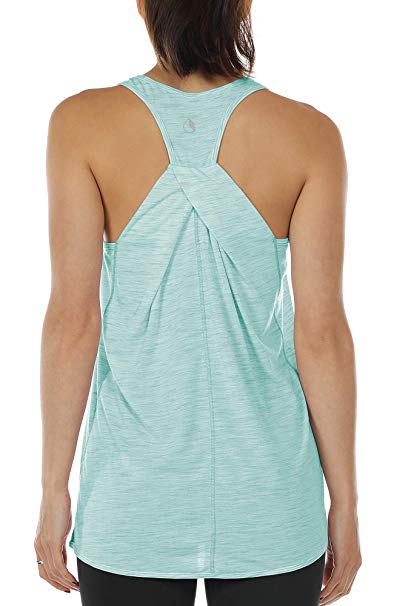 icyzone Workout Tank Shirts for Women - Athletic Exercise Yoga Gym Tops, Womens Muscle Tank