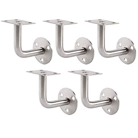 Anladia 5X Stainless Steel Banister Rail Mounting Handrail Wall Brackets Stair Hardware