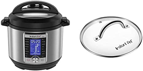 Instant Pot Ultra 10-in-1 Electric Pressure Cooker, Sterilizer, Slow Cooker, Rice Cooker, Steamer, Sauté, Yogurt Maker, Cake Maker, Egg Cooker, and Warmer, 6 Quart & 6 Quart Glass Lid