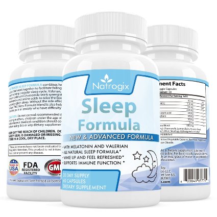 100% Natural Sleeping Pills - Pure and Potent Sleep Aid Supplements for Men & Women, Made in USA (FDA Registered Facility) - 60 Capsules (60 Capsules)