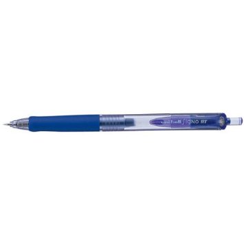 Uni-ball Signo RT Rubber Grip & Click Retractable Ultra Micro Point Gel Pens -0.38mm-blue Ink-value Set of 5