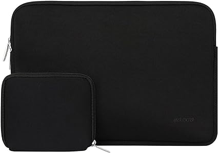 MOSISO Laptop Sleeve Compatible with MacBook Air 13 inch M2 A2681 M1 A2337 A2179 A1932 2023-2018/Pro 13 M2 M1 A2338 A2251 A2289 A2159 A1989 A1706 A1708, Neoprene Bag with Small Case, Black