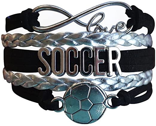 Infinity Collection Soccer Gifts, Soccer Bracelet, Soccer Jewelry, Adjustable Soccer Charm Bracelet- Perfect Soccer Gifts