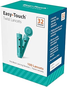 EasyTouch Twist Lancets - 32 G, (100 per box)