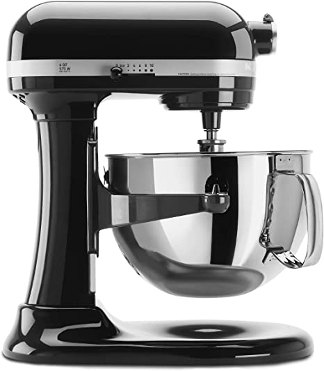 KitchenAid KP26M1XOB Professional 600 Series 6-Quart Bowl-Lift Stand Mixer, Onyx Black