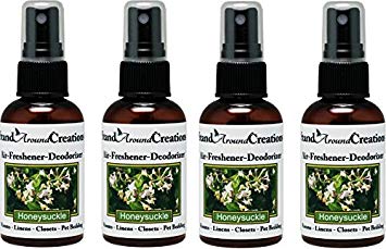 Set of 4 - Concentrated Spray For Room/Linen/Room Deodorizer/Air Freshener - 2 fl oz - Scent - Honeysuckle/Jasmine