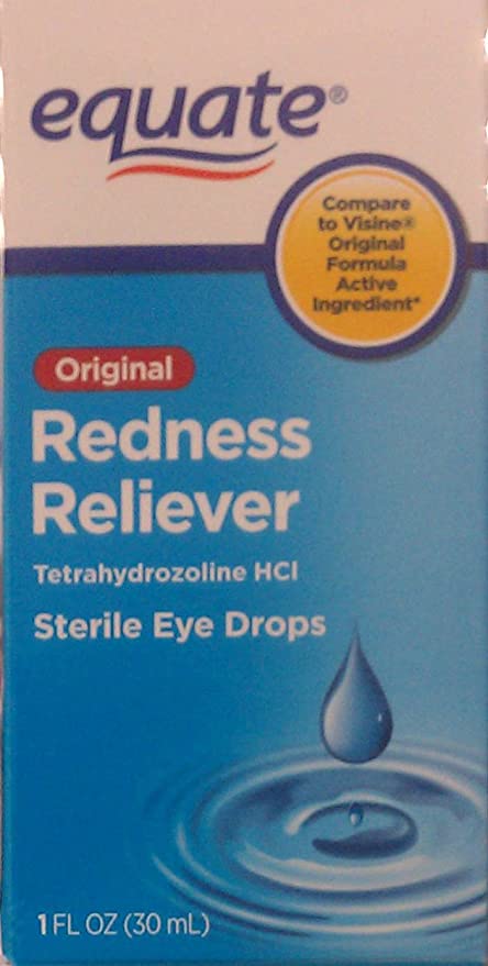 Equate Original Redness Reliever Eye Drops 1 Fl Oz Compare to Visine