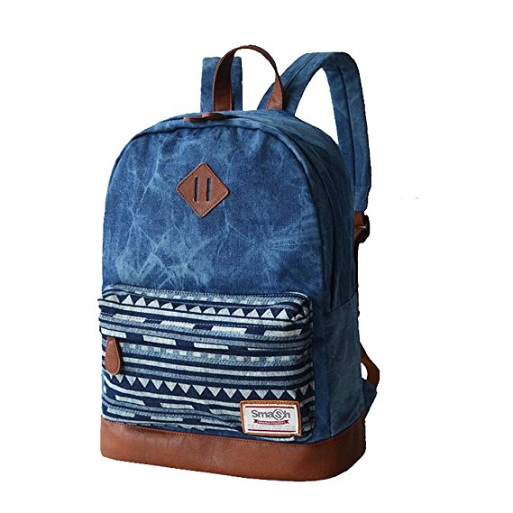 Domila Classic Casual Canvas School Bookbags Backpacks for Teen Boys and Girls