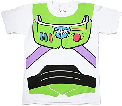 Toy Story Buzz Lightyear Astronaut Costume White Adult T-Shirt Tee X-Large