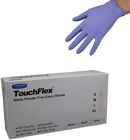 Disposable Violet (Light Purple) Nitrile Gloves - Latex & Powder Free - Boxed x100 (Small)