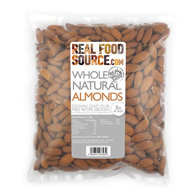 RealFoodSource Almonds, Whole & Natural (4kg)