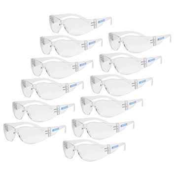 JORESTECH Eyewear Protective Safety Glasses, UV 400, ANSI Z87  Standards, Pack of 12 (Clear)