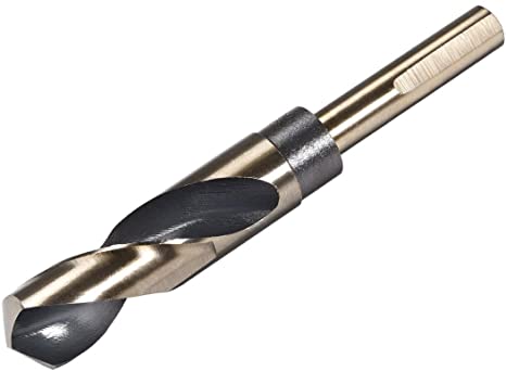 uxcell Reduced Shank Twist Drill Bits 22mm High Speed Steel 4341 with 1/2 Inch Shank 1 Pcs