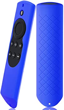 Cover for Alexa Voice Remote for  Fire TV and Fire TV Stick (1st Gen) Shockproof Protective Silicone Case (Blue)