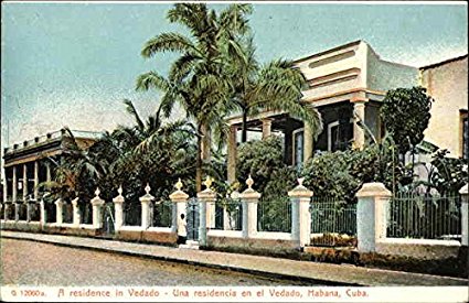 A Residence in Vedado Havana, Cuba Original Vintage Postcard