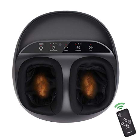 RENPHO Electric Foot Massager Machine with Remote Control - Shiatsu, Deep Kneading Foot Massage with Soothing Infrared Heat and Air Compression Relieve Pains from Plantar Fasciitis and Tired Feet