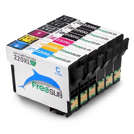 FreeSub Compatible Ink Cartridges Replacement For Epson 220 Ink Cartridge 1 Set2 Black Use With Epson XP 320 XP 420 XP 424 WF 2630 WF 2650 WF 2660