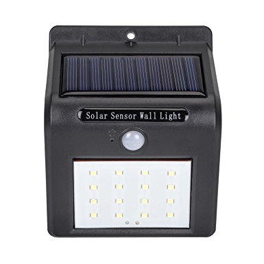 Zoeson 16 LED Solar Light Motion Sensor Night Light Wireless Waterproof Auto On & Off Security Garden Light Wall Lamp