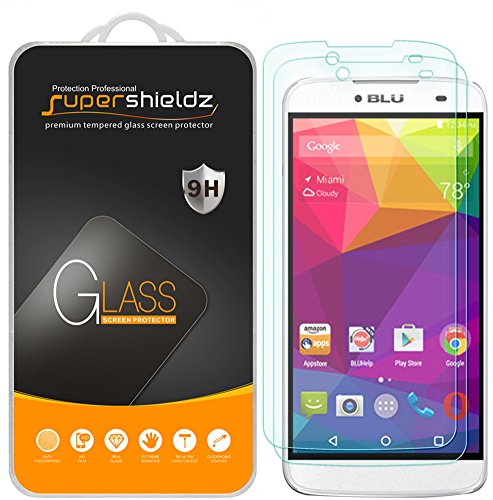 [2-Pack] Supershieldz for BLU "Dash X Plus" Tempered Glass Screen Protector, Anti-Scratch, Anti-Fingerprint, Bubble Free, Lifetime Replacement Warranty