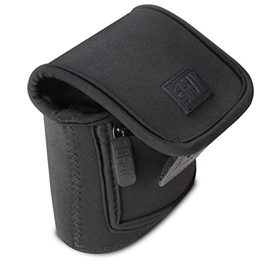USA Gear Handheld GPS Belt Holster for Garmin eTrex 20x , Approach G6 , Magellan eXplorist Series & More - Zippered Pocket and Hook & Loop Enclosure