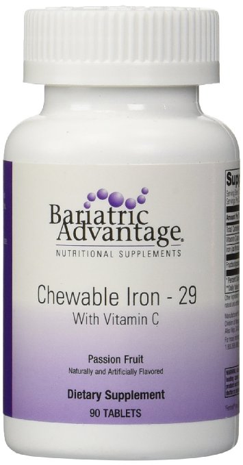 Bariatric Advantage Chewable Iron Passion Fruit 90 Ct