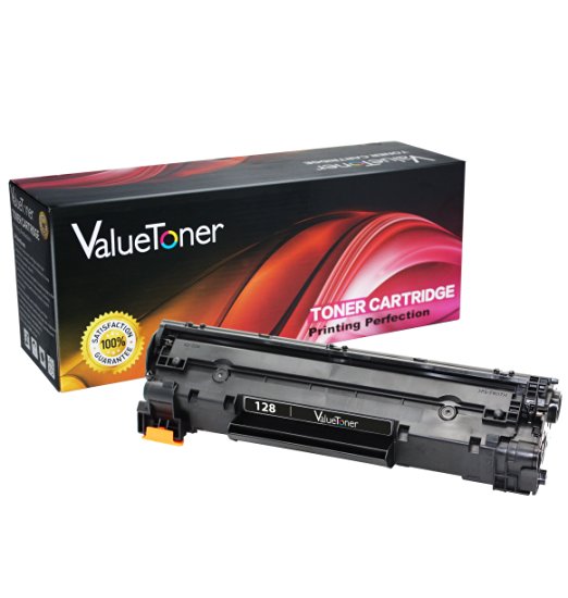 ValueToner Compatible Toner Cartridge Replacement for Canon 128 (3500B001AA) 1 Black Toner Compatible With Imageclass D530, D550, MF4412, MF4420n, MF4450, MF4550, MF4550d, MF4570dn, MF4570dw, MF4580dn, MF4770n, MF4880dw, MF4890dw, FaxPhone L100, L190 Printer