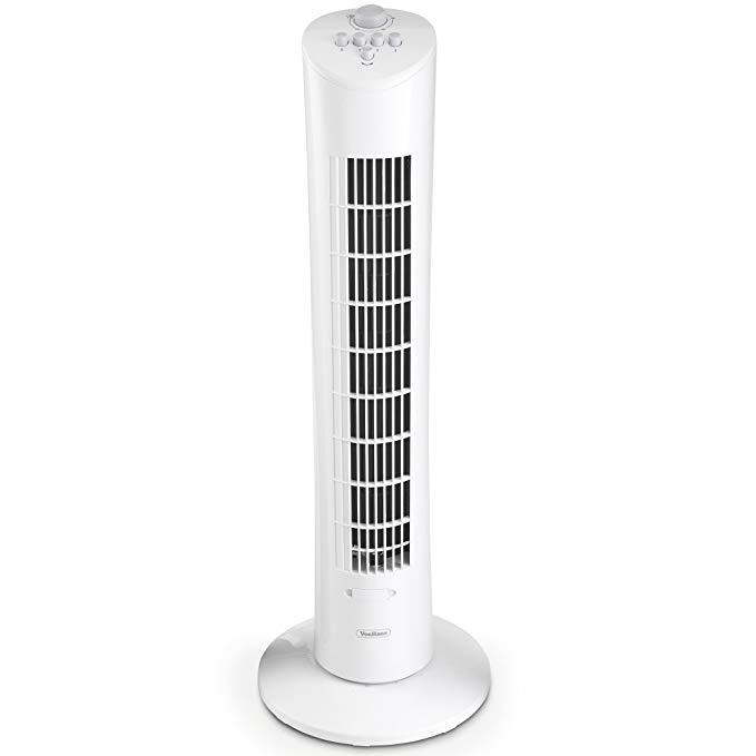 VonHaus 31" Cooling Tower Fan - Portable, Oscillating, 3 Speed Settings with Aroma Tray & Timer Function