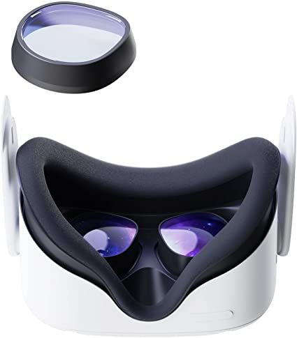 VirtuGlasses Lens Insert for Oculus Quest 2, Amavasion VR Myopia Glasses for Oculus Quest 2, Customized Easy-to-Install Frame Plus Myopia Lens Combination (One Lens, SPH:-6.00)