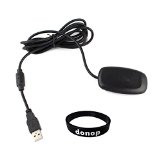 Donop Black Pc Wireless Controller Gaming USB Receiver Adapter for Pc Xbox 360