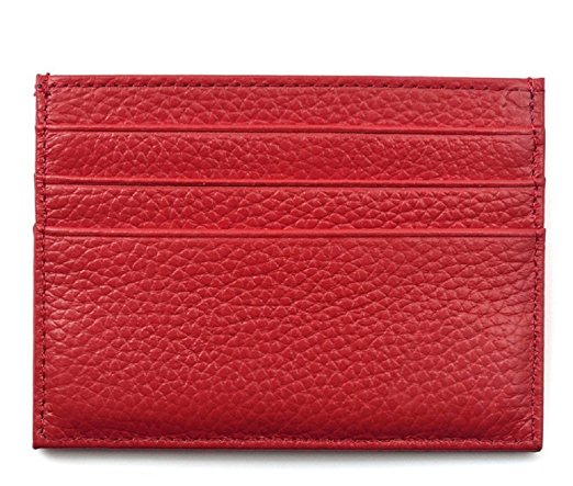 Genuine Leather Slim Wallet - Minimalist Front Pocket Wallet - Leather Money Clip Wallet Card Holders