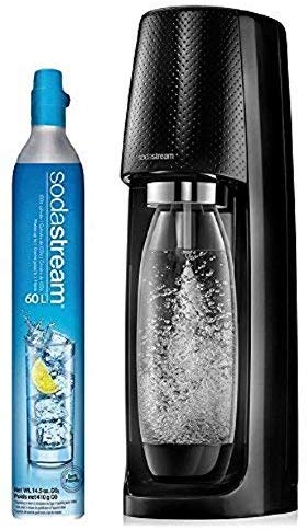 SodaStream Fizzi Sparkling Water Maker (Black) with CO2 and BPA free Bottle