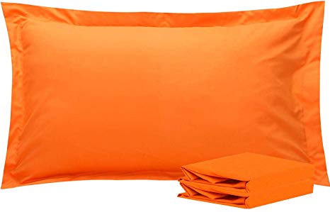 NTBAY King Pillow Shams, Set of 2, 100% Brushed Microfiber, Soft and Cozy, Wrinkle, Fade, Stain Resistant (King, Orange)