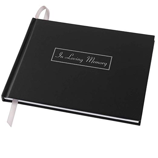 Funeral Guest Book 9"x7" (Black)