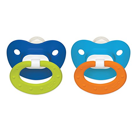 NUK Juicy Puller Silicone Pacifier in Assorted Colors, 6-18 Months