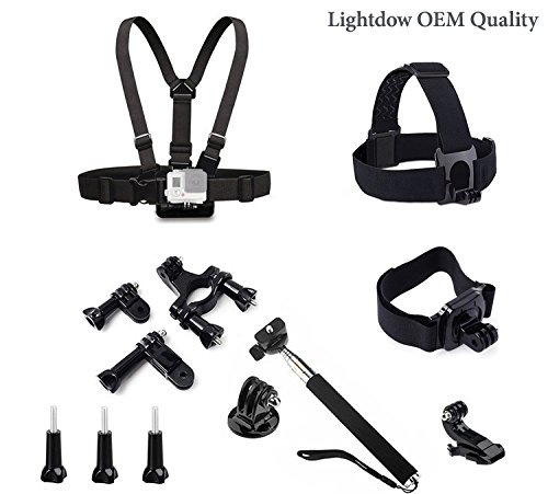 Lightdow OEM Pro Accessory Kit Amateur - Prosumer - Professional Sports Camera Accessories Bundle for LD4000 LD6000 LD 4K Go Pro Gopro Camera (Amateur Bundle)