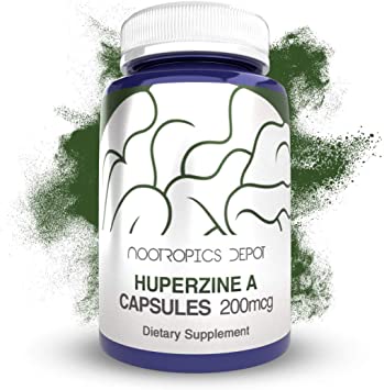 Huperzine A Capsules | 200mcg | 30 Count | Nootropic Supplement | Supports Memory, Learning and Mood | Acetylcholine Booster