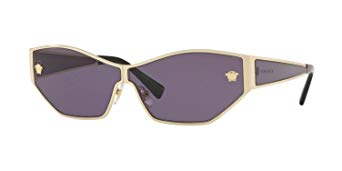 Versace VE2205 Sunglasses 12521A-67 - Pale Gold Frame, Violet VE2205-12521A-67