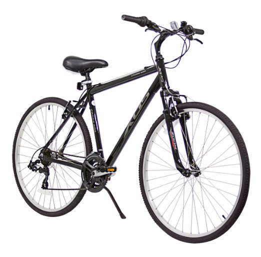 XDS Men's Cross 200 21-Speed Hybrid Bicycle, 52cm, Jet Black