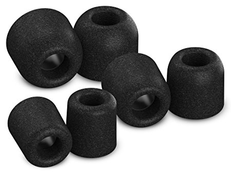 Comply Premium Replacement Foam Earphone Earbud Tips - Isolation T-200 (Black, 3 Pairs, S/M/L)