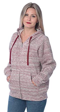 Beverly Rock Womens Sweatshirt Plus Size Heavyweight Active Fleece Full Zip-Up Hoodie