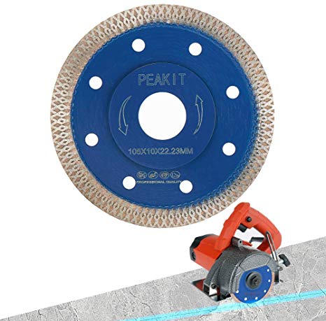Peakit Dry Wet Tile Cutter Blade 4 Inch Porcelain Diamond Saw Blade Ceramic Cutting Disc for Angle Grinder or Tile Saw