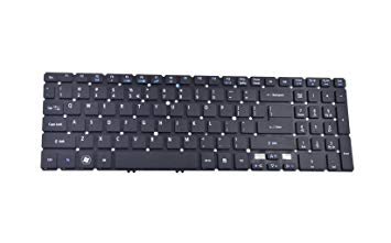 Eathtek Replacement Keyboard without Frame for Acer Aspire M5-581G M5-581T M5-581TG series Black US Layout, Compatible part number PK130O22A00 NSK-R3BBC